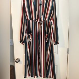 Torrid Striped Tie Front Kimono with Tags